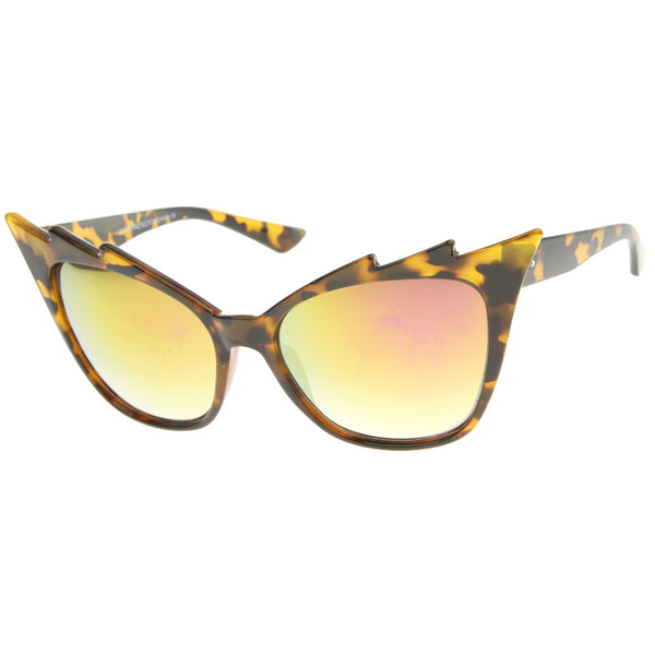 Womens Cat Eye Sunglasses With Uv400 Protected Mirrored Lens Sunglass La