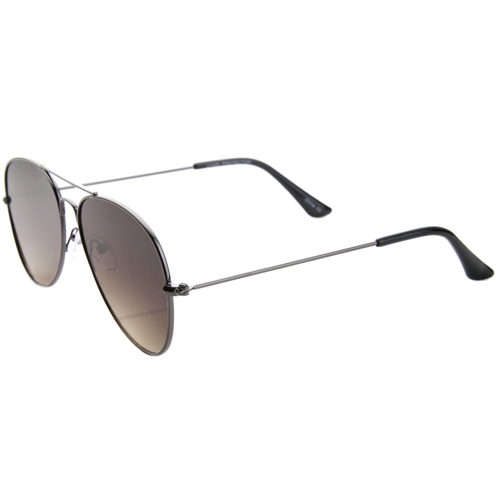 Classic Teardrop Full Metal Frame Gradient Flat Lens Aviator Sunglasse 