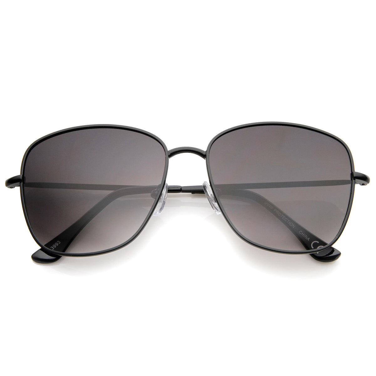 Contemporary Modern Fashion Full Metal Slim Temple Square Sunglasses 5 ...