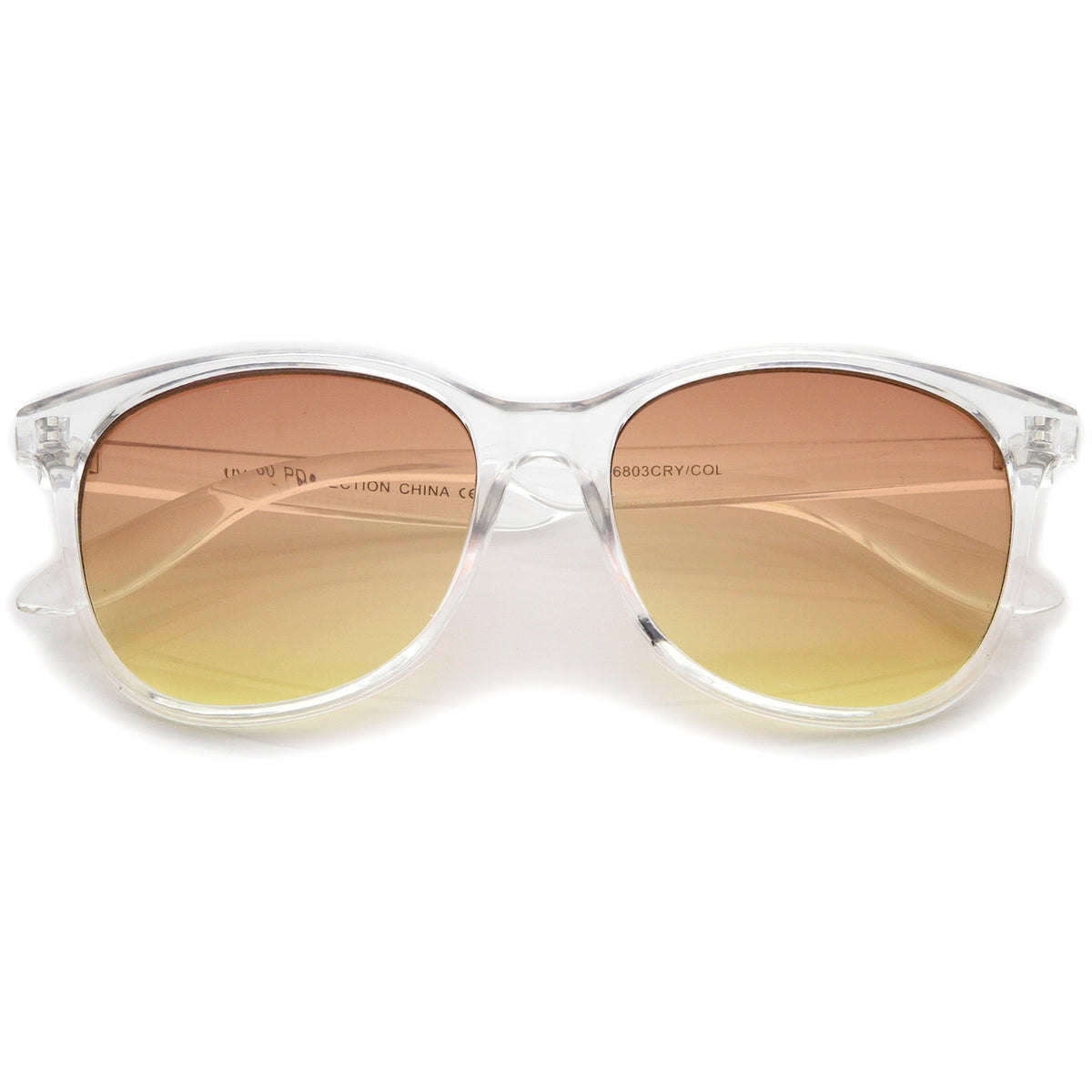 Modern Clear Frame Gradient Flat Lens Horn Rimmed Sunglasses 55mm Sunglass La