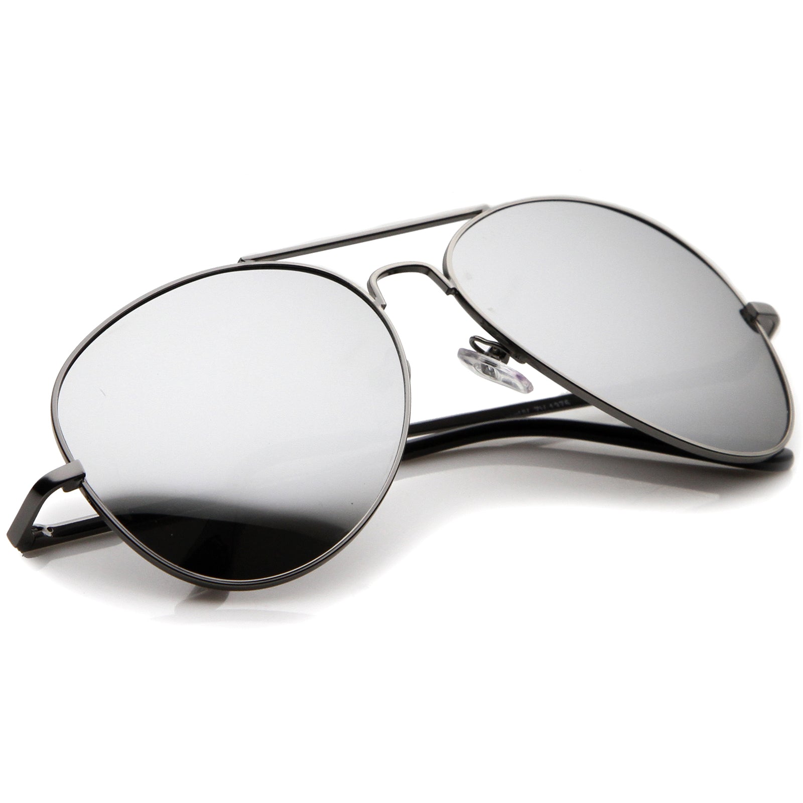 Classic Metal Frame Spring Hinges Color Mirror Lens Aviator Sunglasses ...