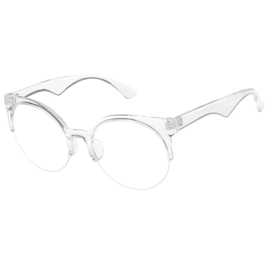 round clear plastic glasses frames