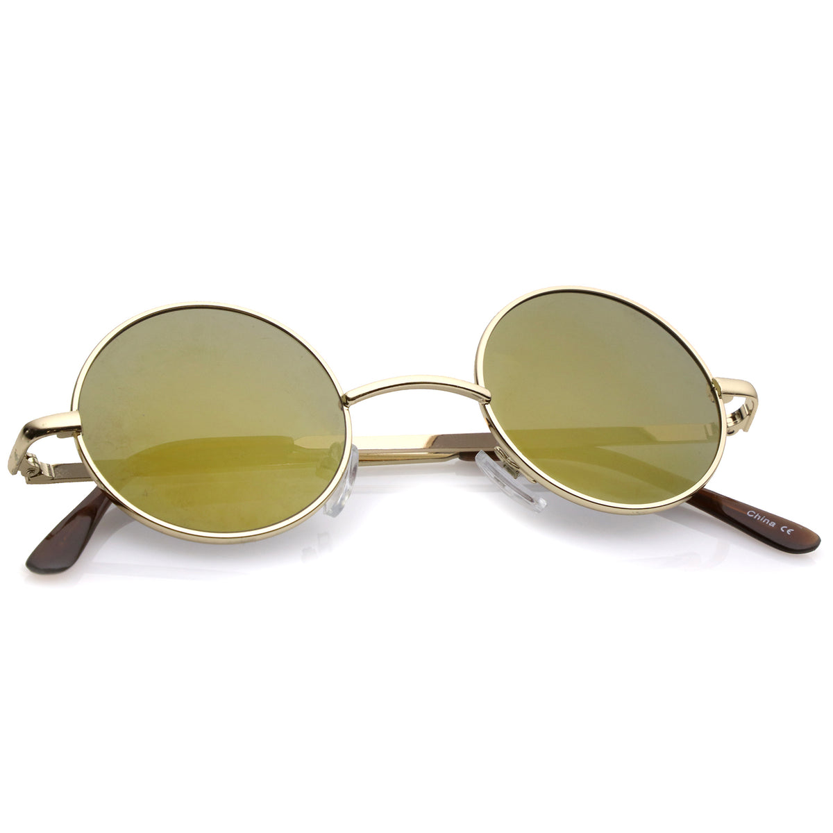 Lennon Style Small Round Color Mirrored Lens Circle Sunglasses