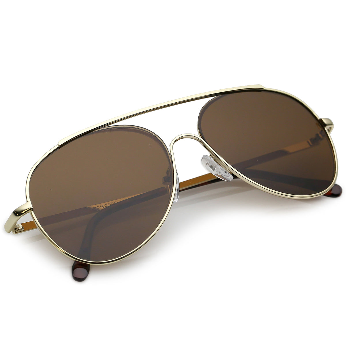 Classic Metal Aviator Sunglasses Crossbar Slim Arms Teardrop Lens 55mm ...