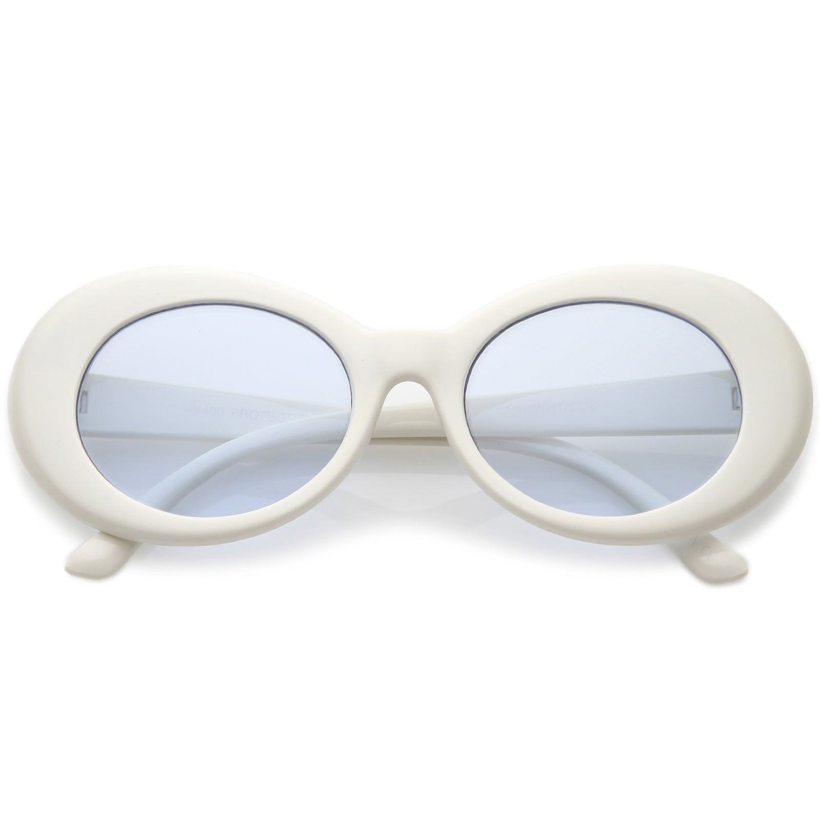 white rimmed round sunglasses
