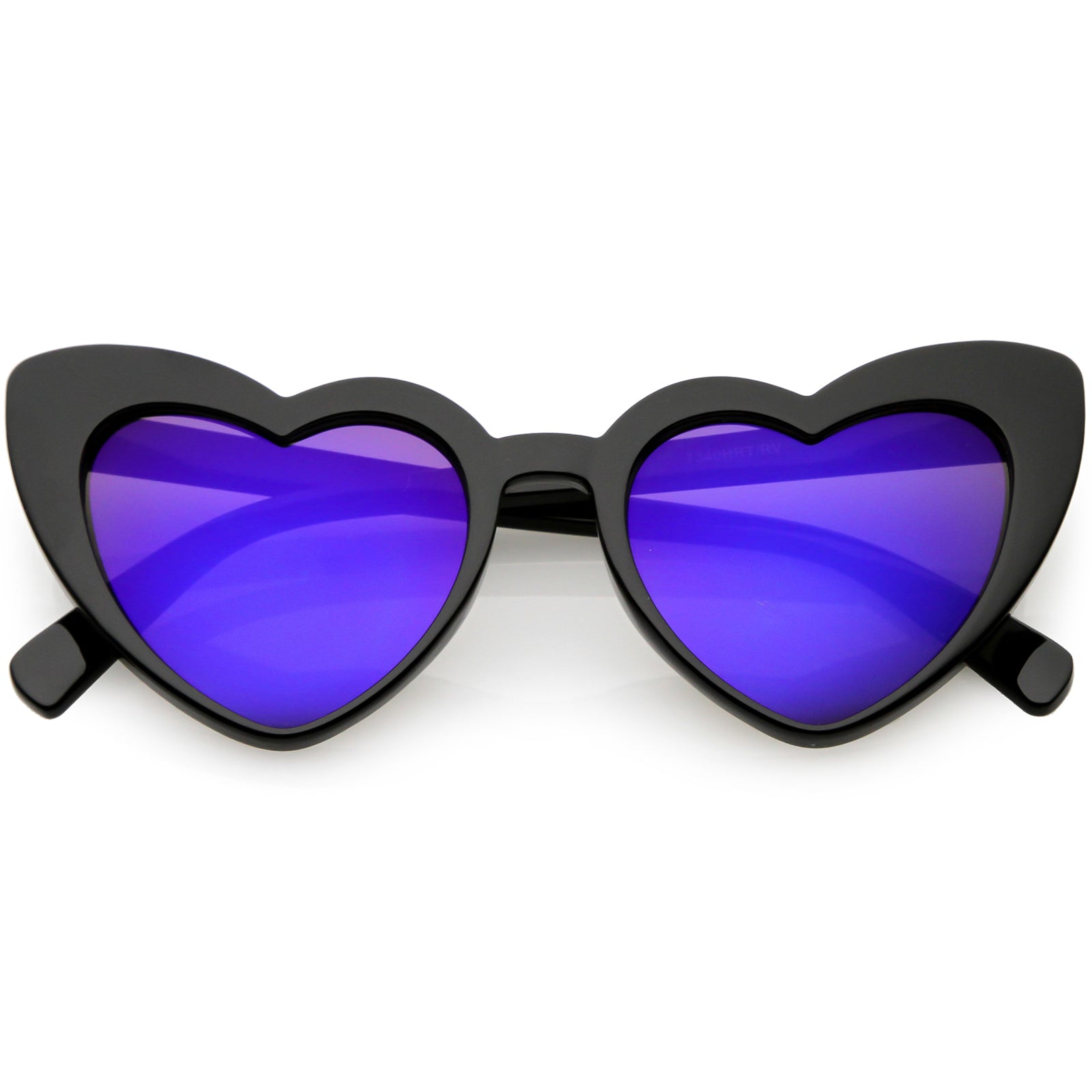 Women S Oversize Chunky Heart Sunglasses Colored Mirror Lens 51mm Sunglass La