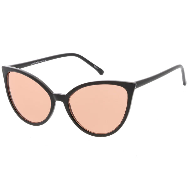 Unique Slim Cat Eye Sunglasses Round Color Tinted Lens 54mm Sunglassla 