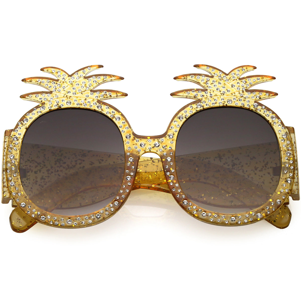 Handcrafted Rhinestone Embellished Oversize Pineapple Sunglasses 49mm ...