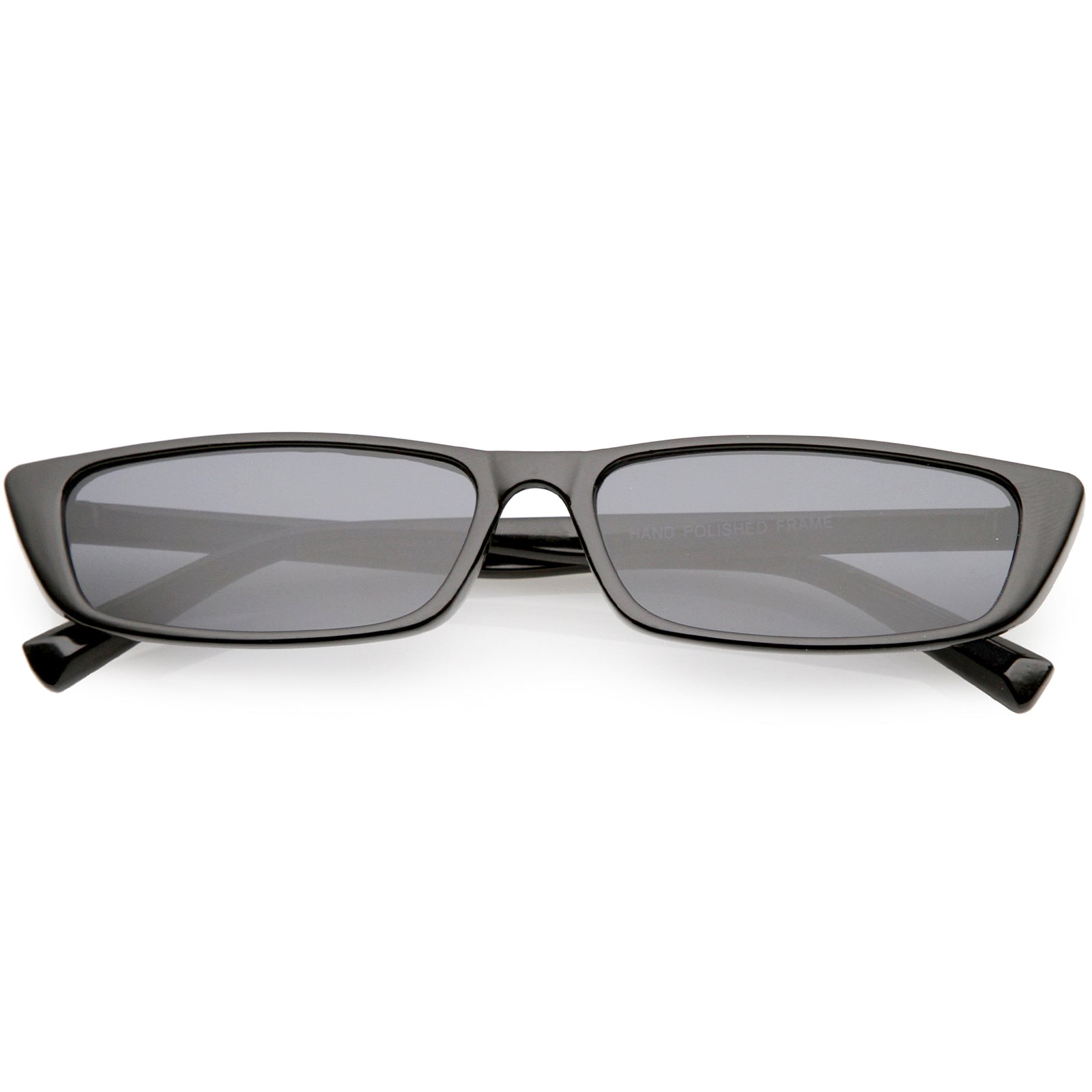 Retro Slim Rectangle Cat Eye Sunglasses Neutral Colored 57mm - sunglass .la