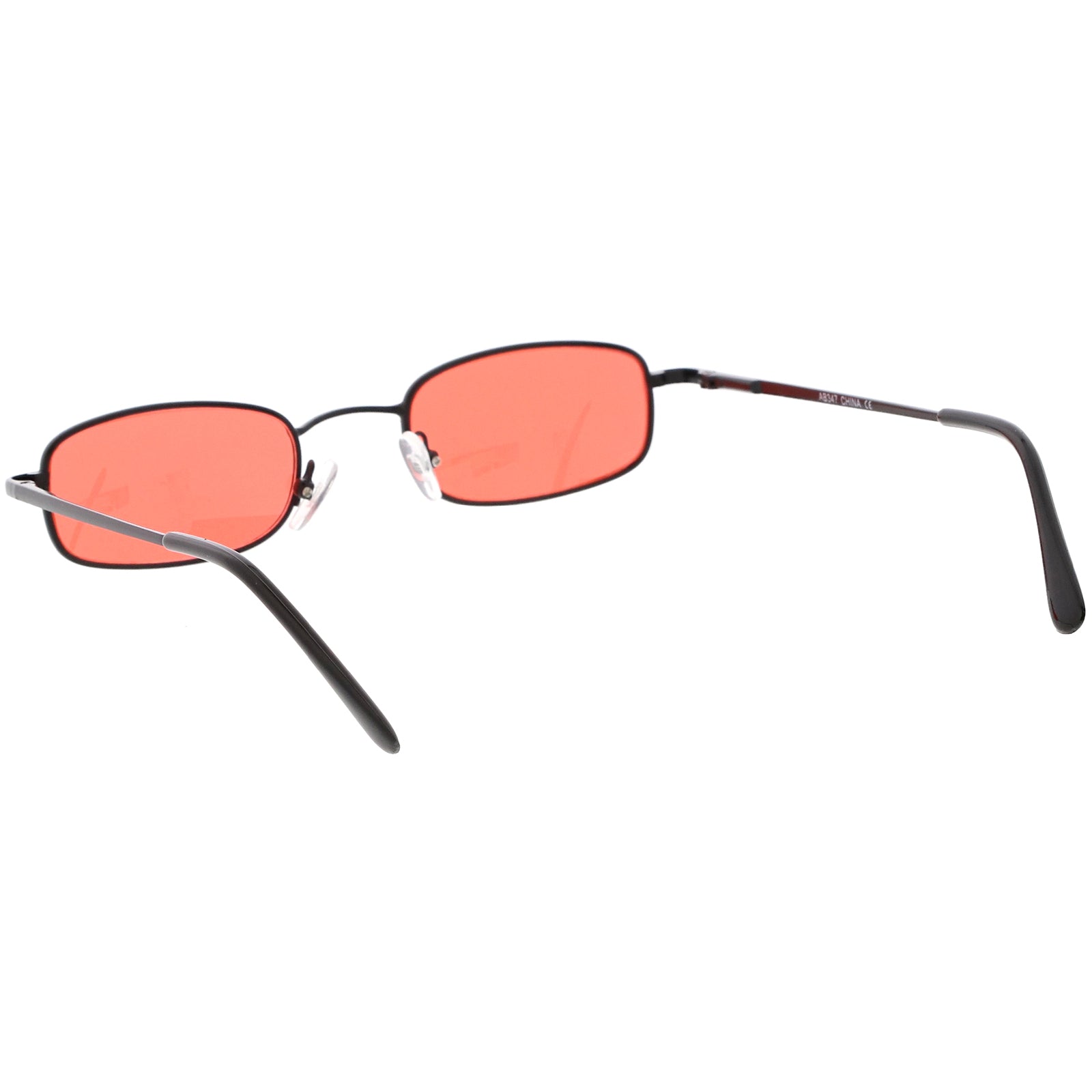 90s Small Rectangle Sunglasses Slim Arms Color Tinted Lens 45mm 