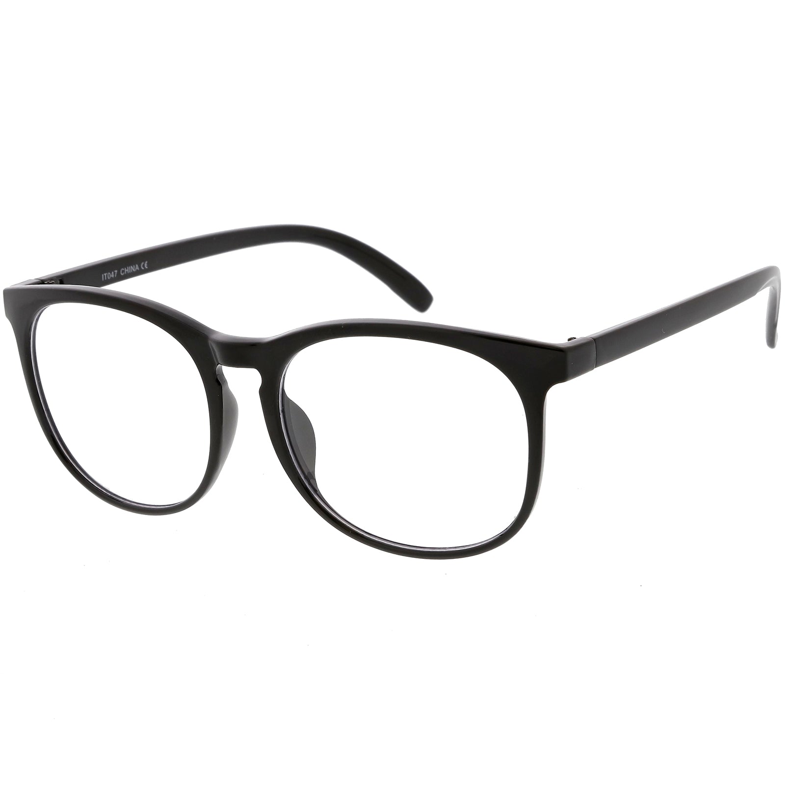 black rimmed eyeglasses