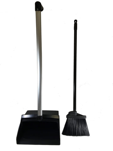 tall dust pan and broom