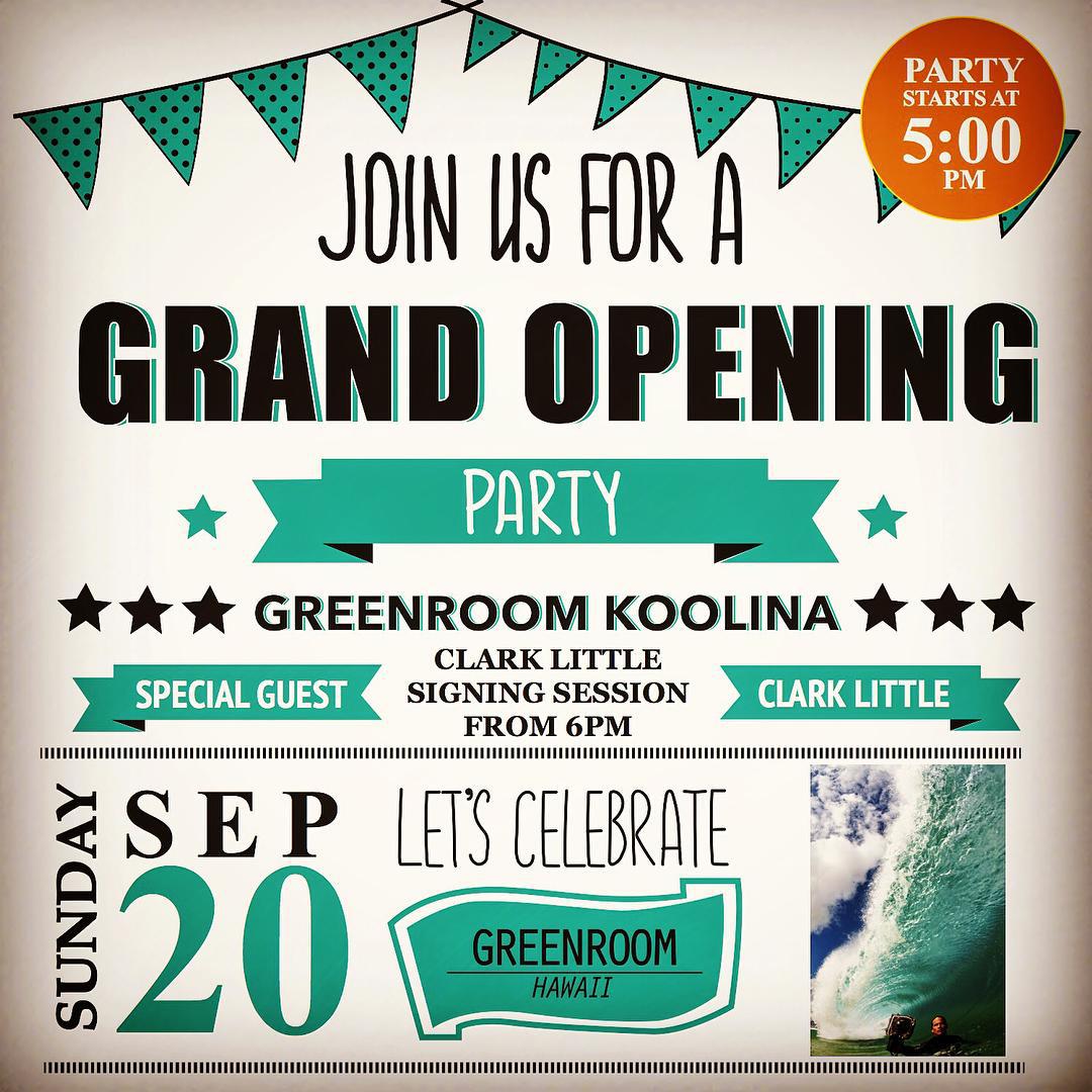 Greenroom Ko Olina Grand Opening Party - poster