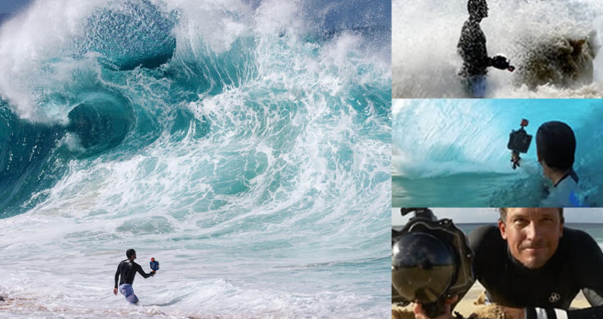 Clark Little shooting shorebreak