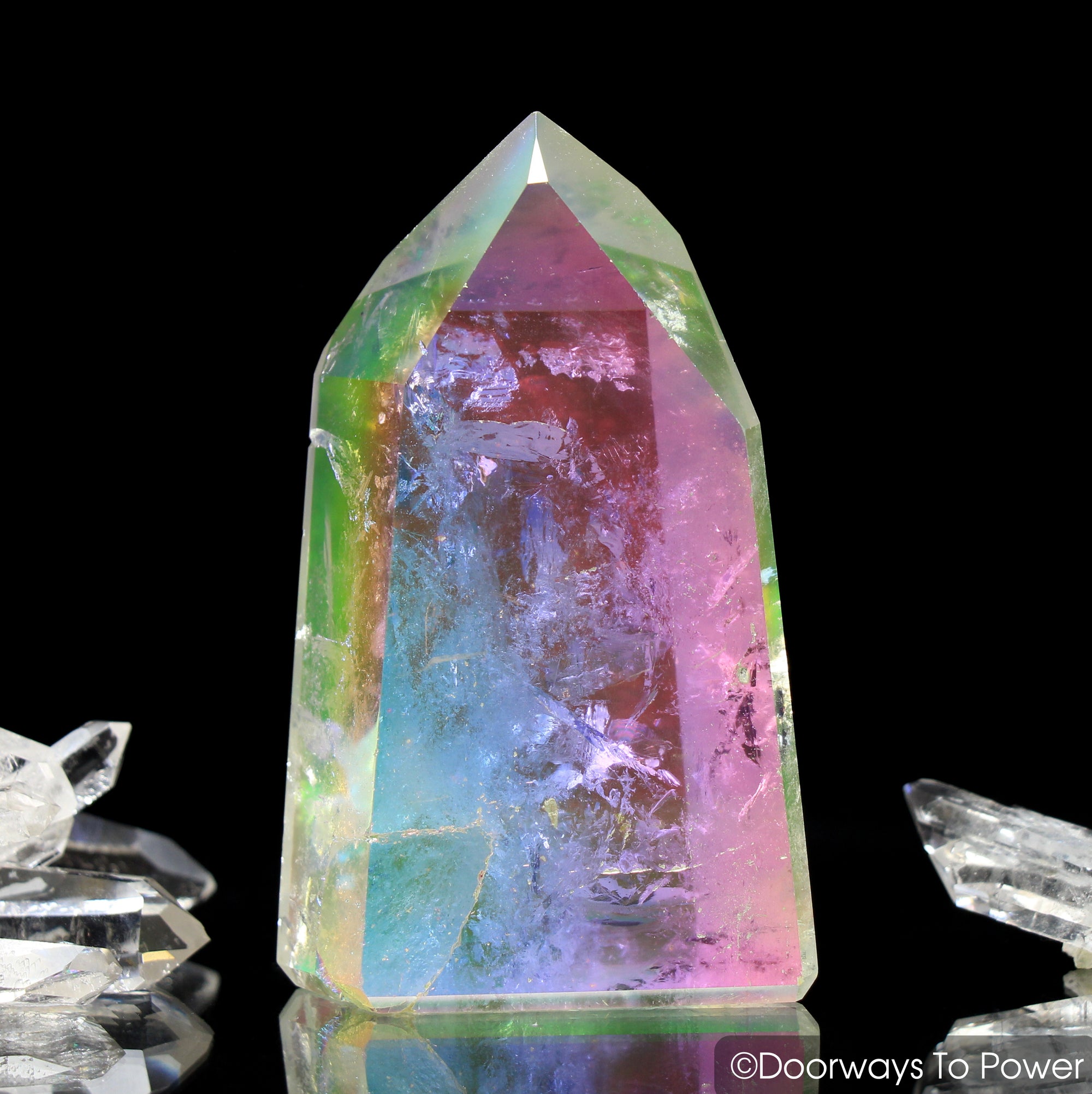 angel aura quartz point