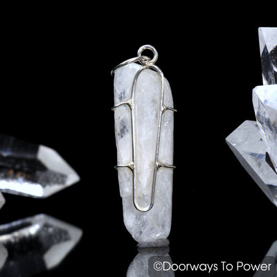 Natrolite Gemstone Crystal Pendant 