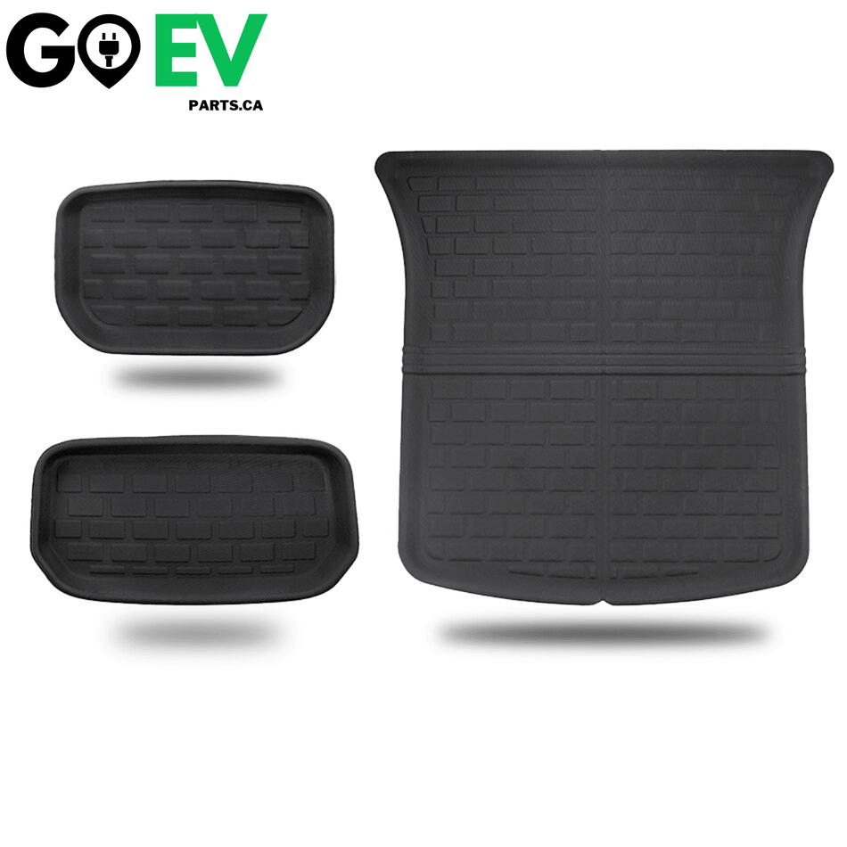 Tesla Model Y Tapis de sol toutes saisons Ensemble complet Tapis de coffre  Tapis de chargement Fru