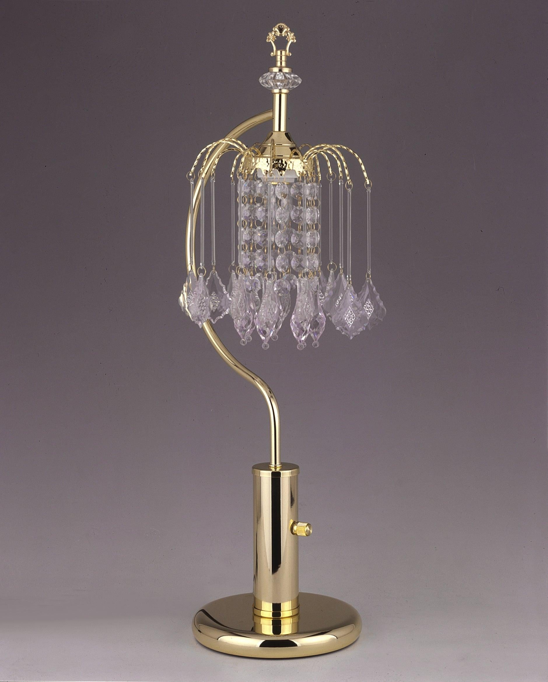 RAIN DROP TABLE LAMP 27 H GOLD