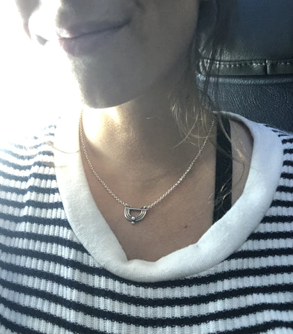 mini gateway necklace silver necklace