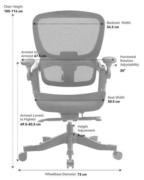 Hinomi H1 Classic V3 Specs without headrest