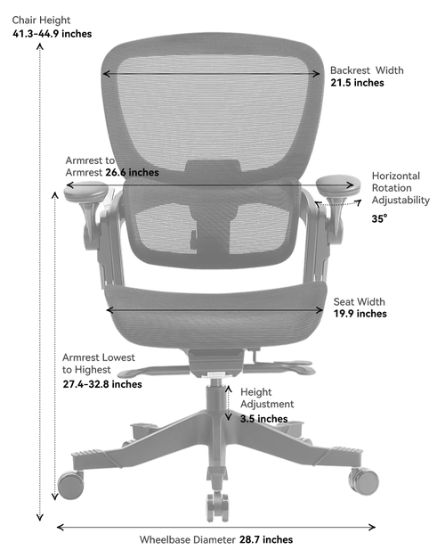 Hinomi H1 Classic V3 Specs without headrest