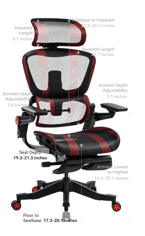 H1 Pro V2 Gaming Chair Dimensions Standard
