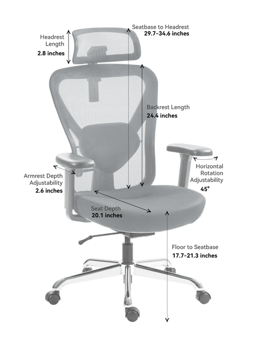 Q1 Chair Measurements Side - inch