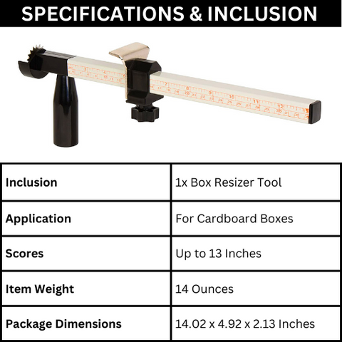 Box Resizer Tool with Scoring Wheel - Cardboard Box reducer to Customize  Shipping Boxes - Box scorer Tool