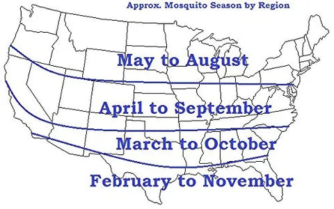 In many parts of the US, mosquito season can last nearly year roud.