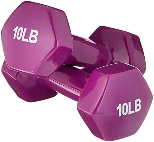 Basics Vinyl Hexagon Workout Dumbbell Hand Weight