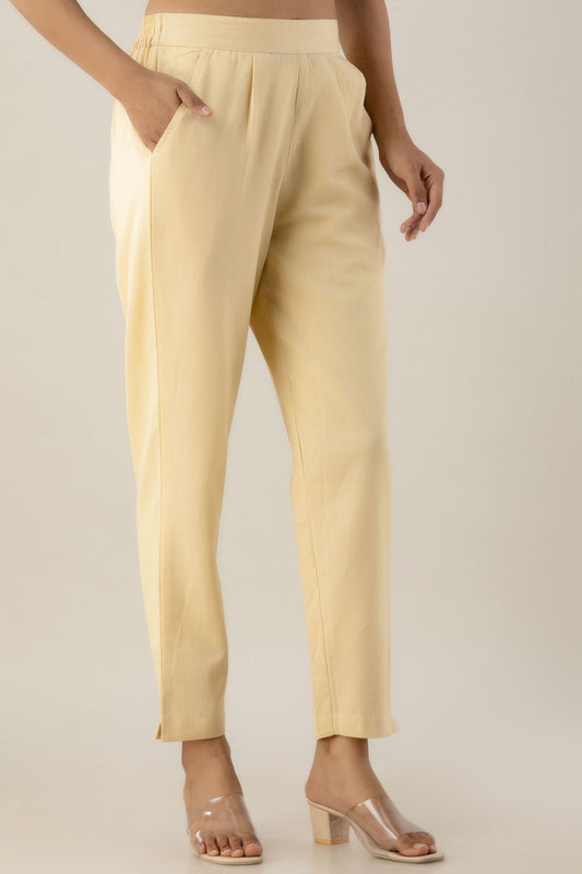 Buy Off White Taffeta Silk Cigarette Pant Suit Online | Andaaz Fashion Eid  Store