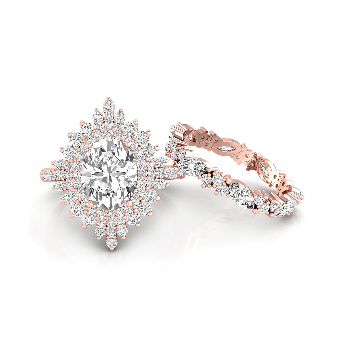 Halo Moissanite Engagement Ring