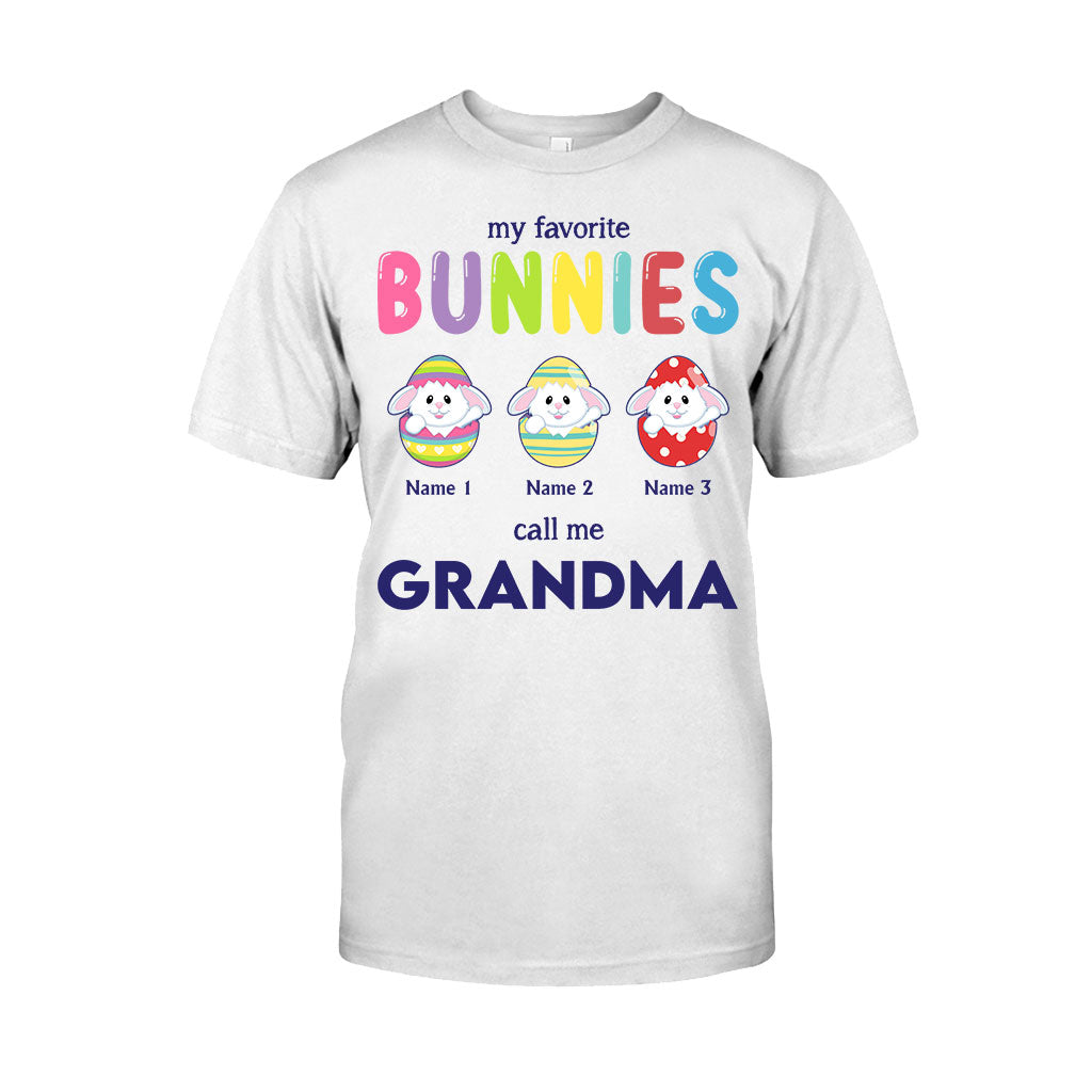 My Favorite Bunnies Call Me Grandma - Personalized Mother's Day Easter T-shirt and Hoodie