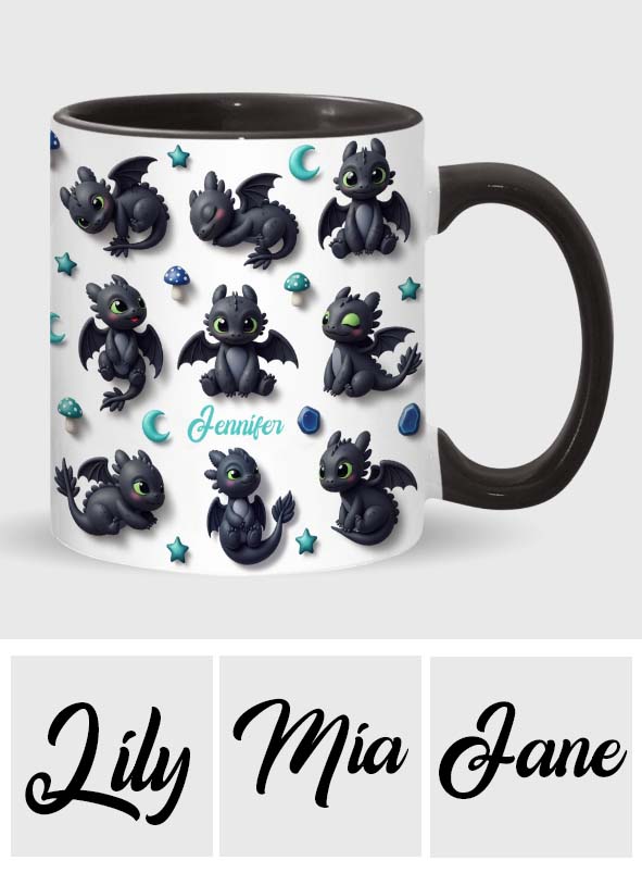 Adorable Dragon - Personalized Dragon Accent Mug