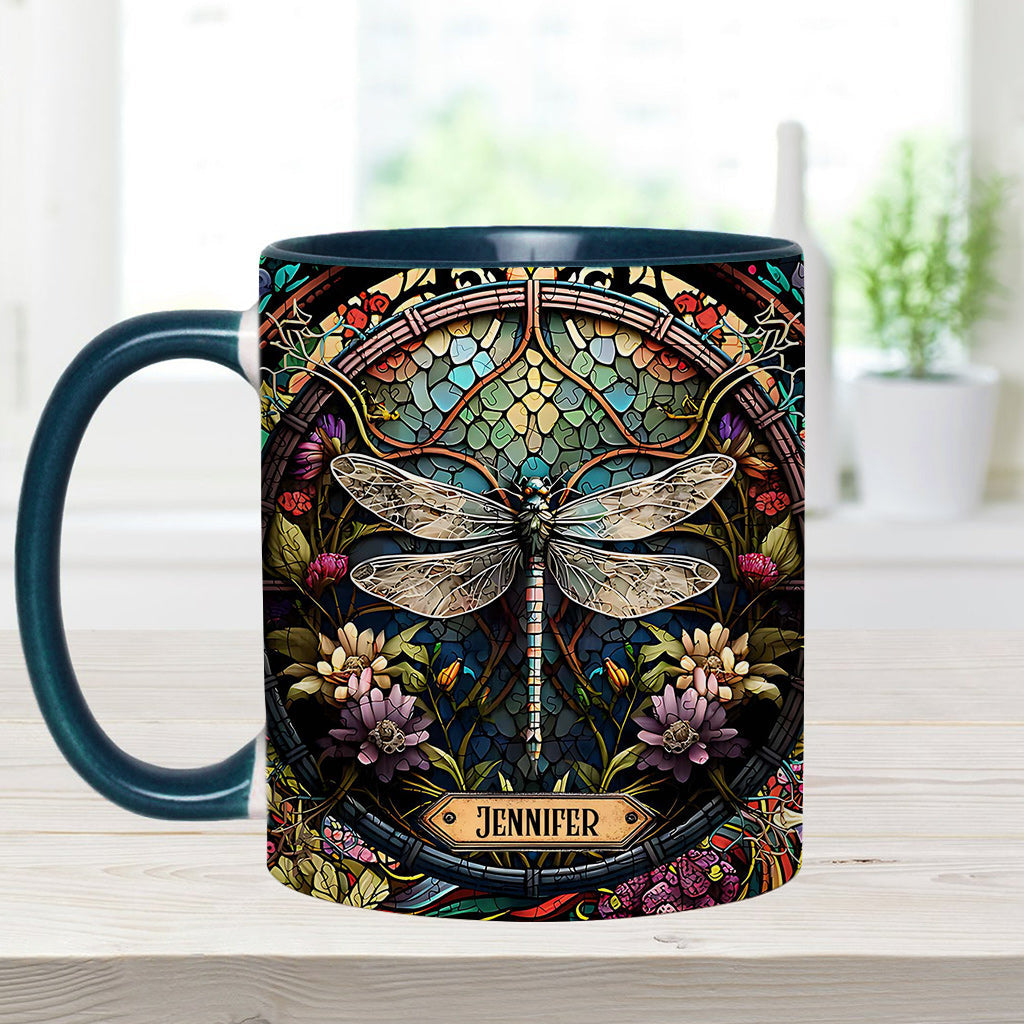 Beautiful Dragonfly - Personalized Gardening Accent Mug