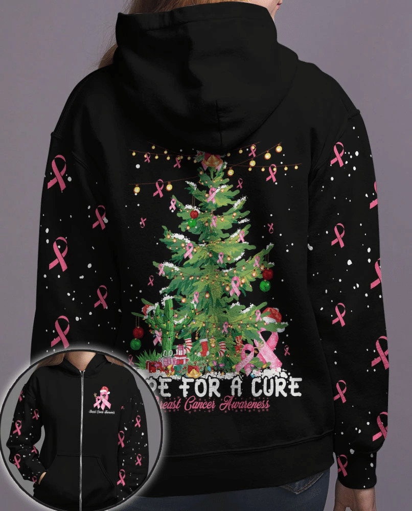 Hope For A Cure Breast Cancer - Breast Cancer Awareness All Over T-shirt and Hoodie 0822