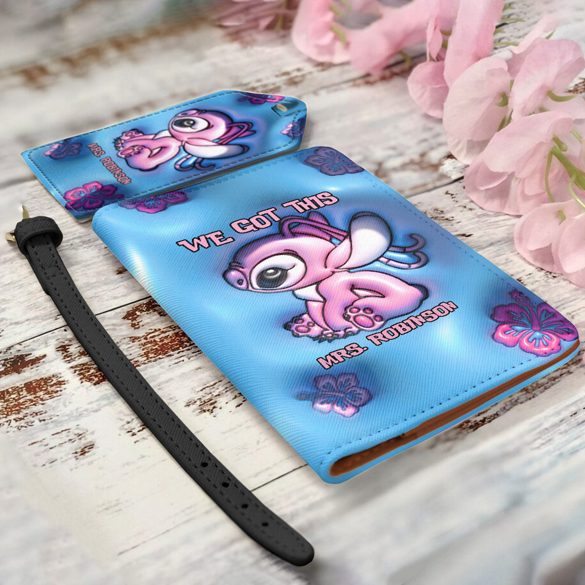 Mr & Mrs Ohana Forever - Personalized Ohana Leather Luggage Tag & Passport Holder