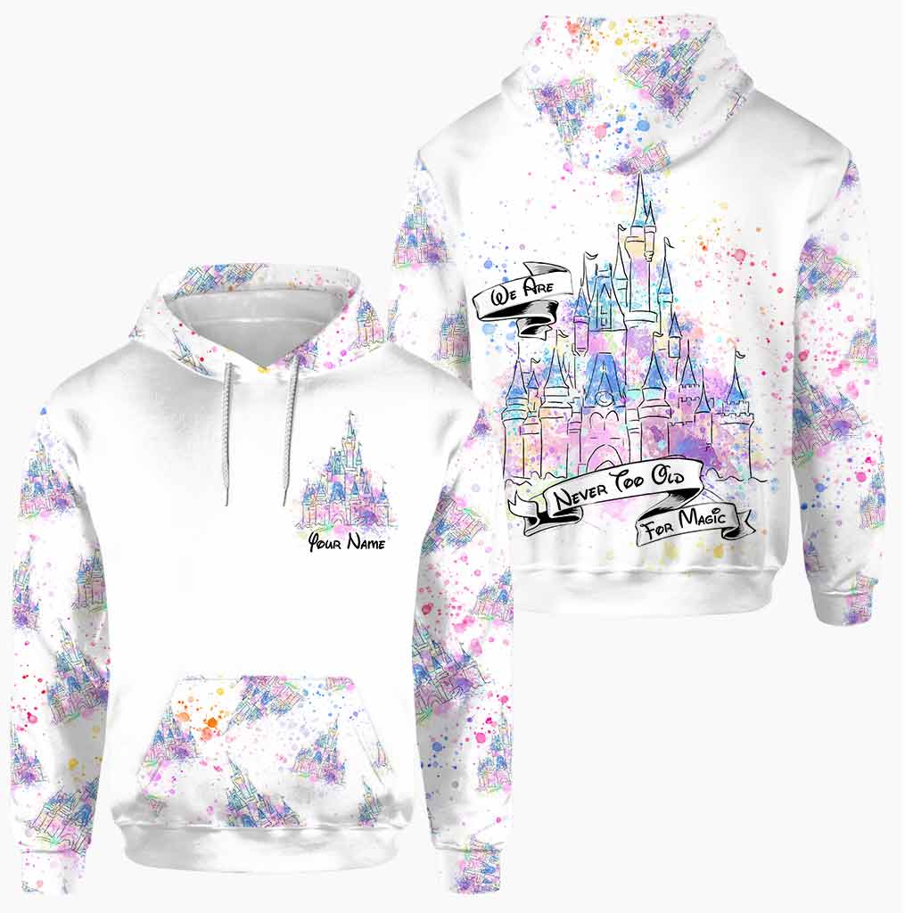 We Are Never Too Old For Magic Castle - Personalized Mouse Hoodie And Leggings