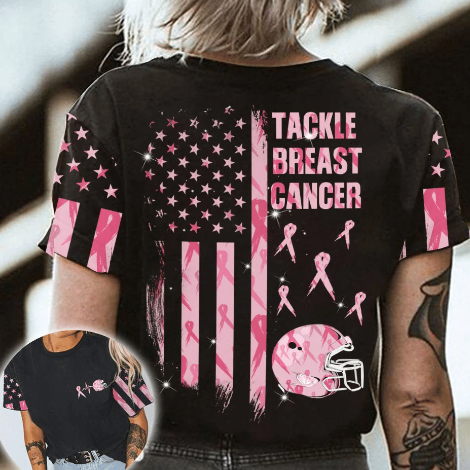 Tackle Breast Cancer - Breast Cancer Awareness All Over T-shirt and Hoodie 0822