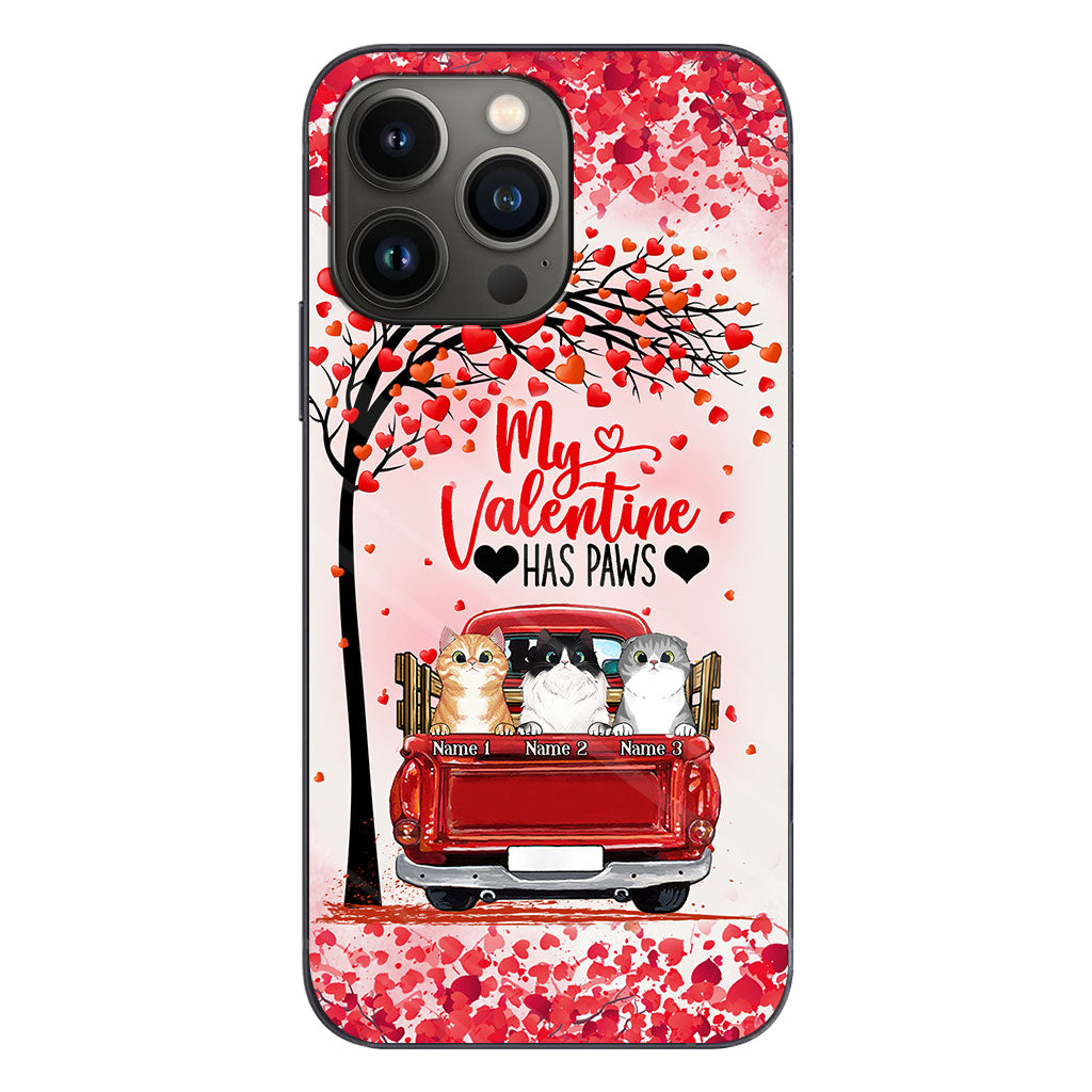 My Valentine Has Paws - Personalized Cat Phone Case