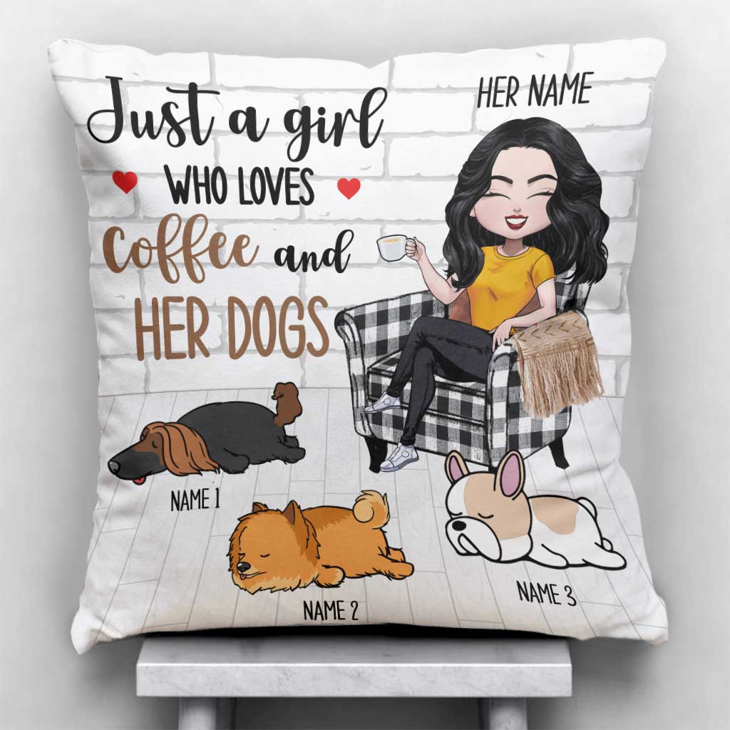 Just A Girl Who Loves Dog - Personalized Throw Pillow