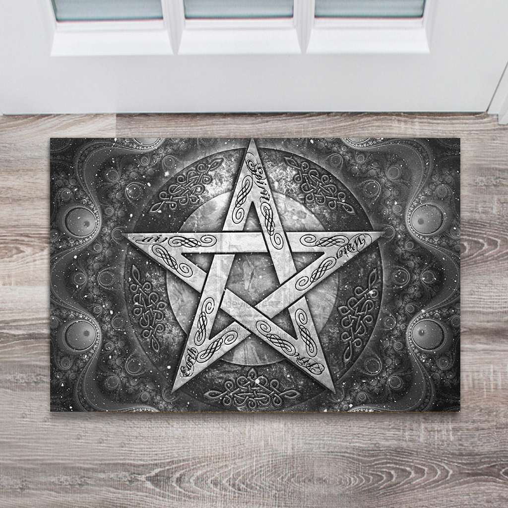 Pentagram Wicca - Witch Doormat 0822