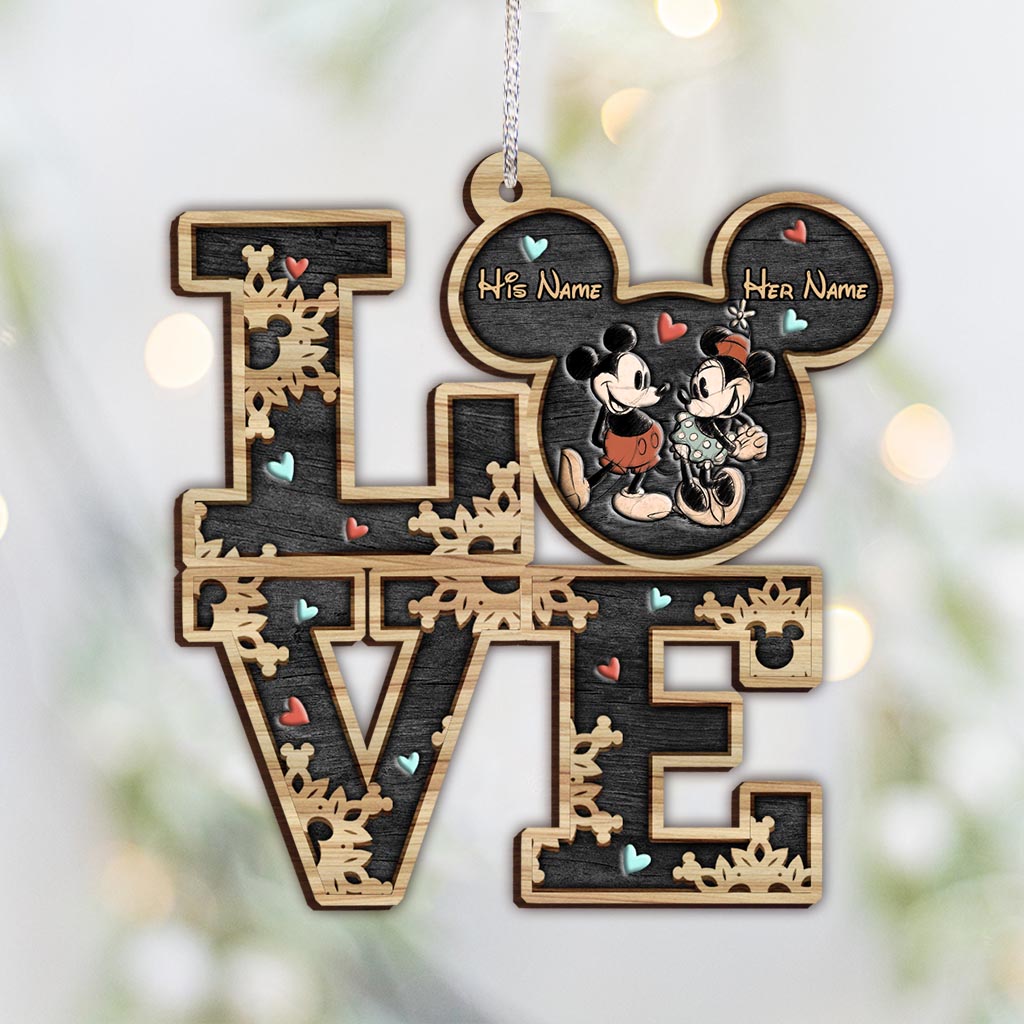 Mouse Ears Couple - Personalized Christmas Ornament
