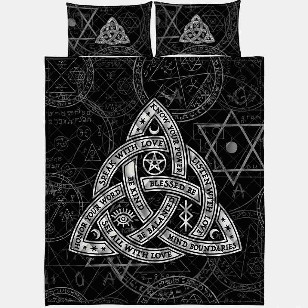 Wicca Triquetra - Witch Quilt Set 0822