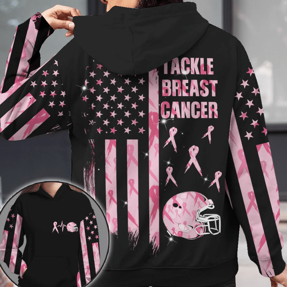 Tackle Breast Cancer - Breast Cancer Awareness All Over T-shirt and Hoodie 0822