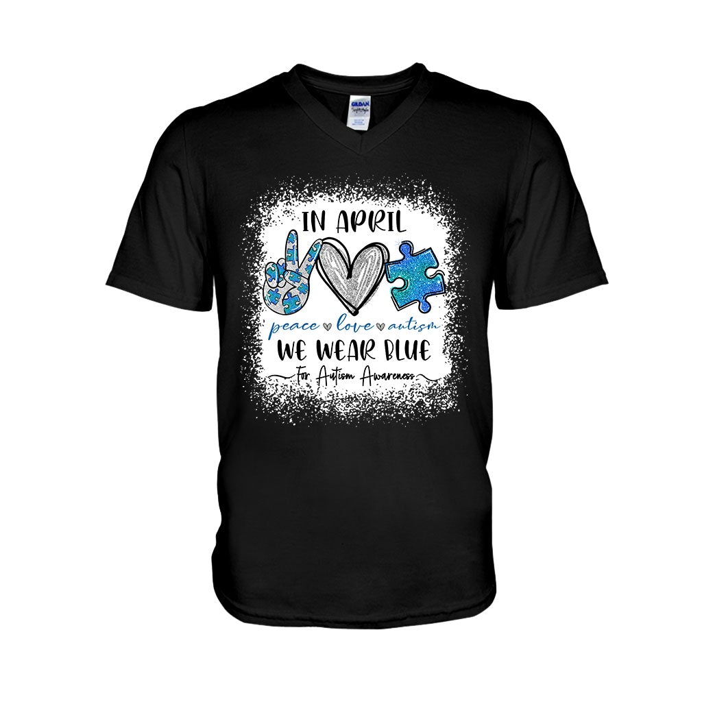 In April We Wear Blue - Autism Awareness T-shirt and Hoodie 1121