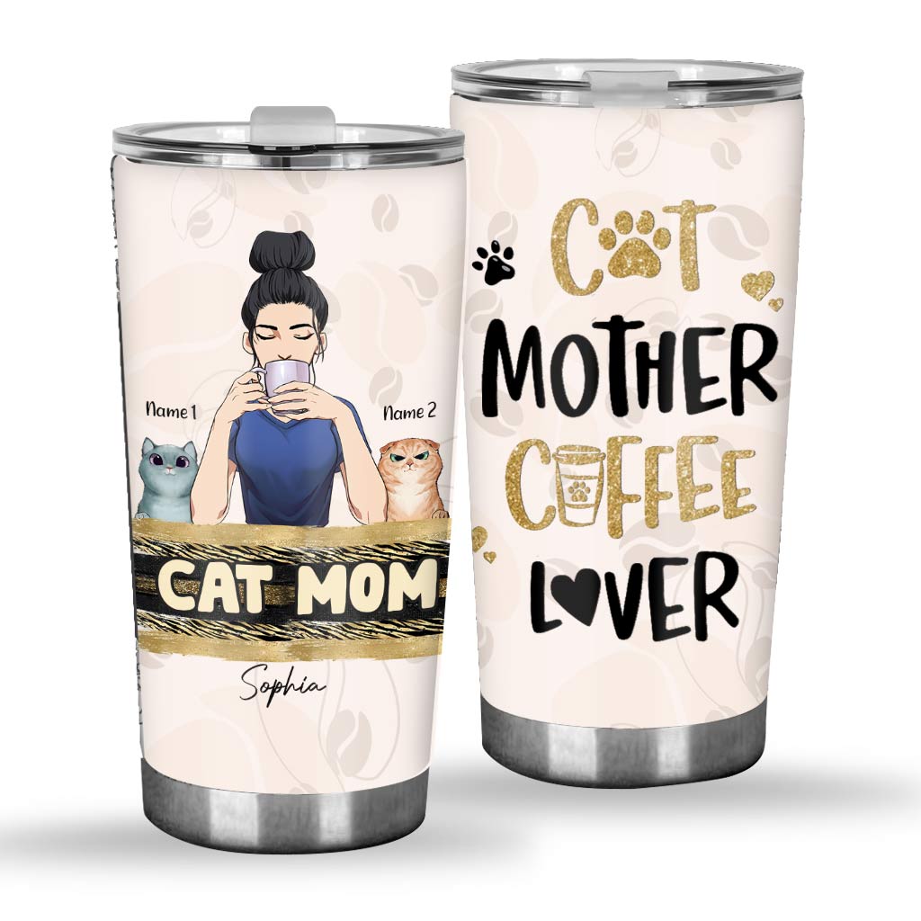 Cat Mom Coffee - Personalized Tumbler