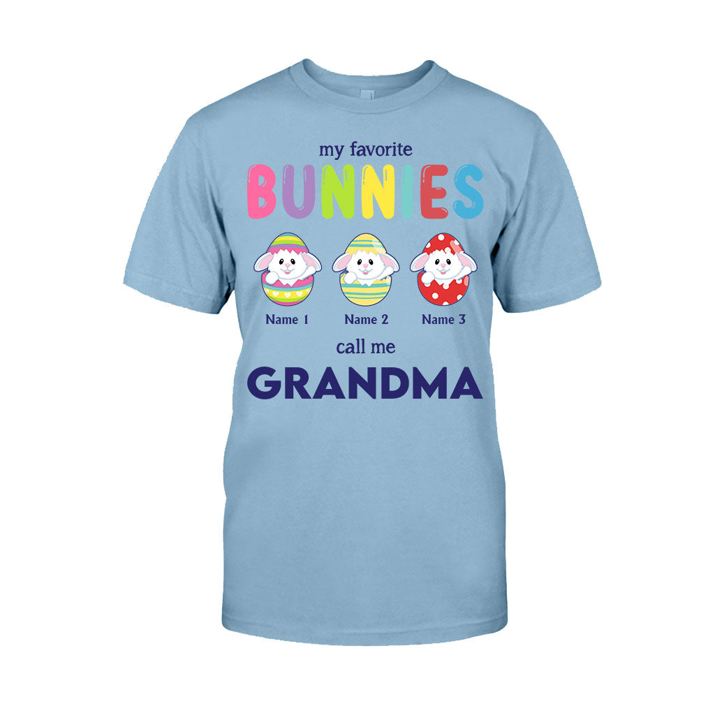 My Favorite Bunnies Call Me Grandma - Personalized Mother's Day Easter T-shirt and Hoodie