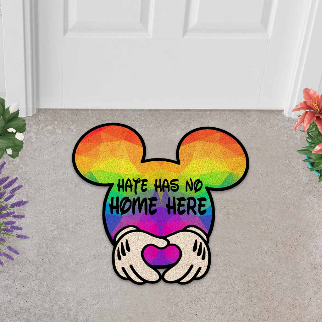 Hate Has No Home Here - LGBT Support Shaped Doormat