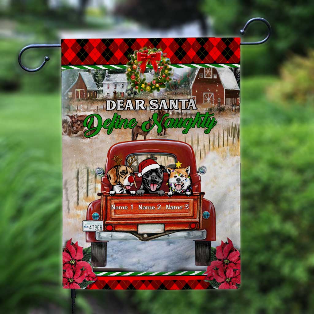 Merry Christmas - Personalized Christmas Dog Garden Flag